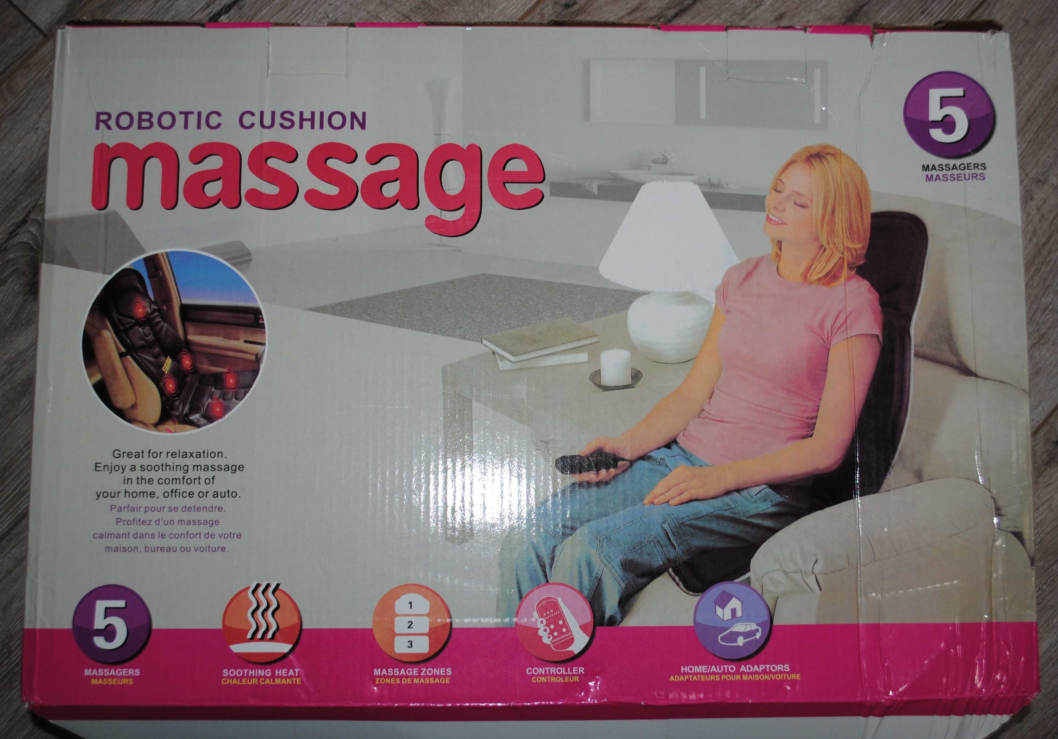 Масажна накидка Massage seat topper з пультом, авто адаптером, масажер