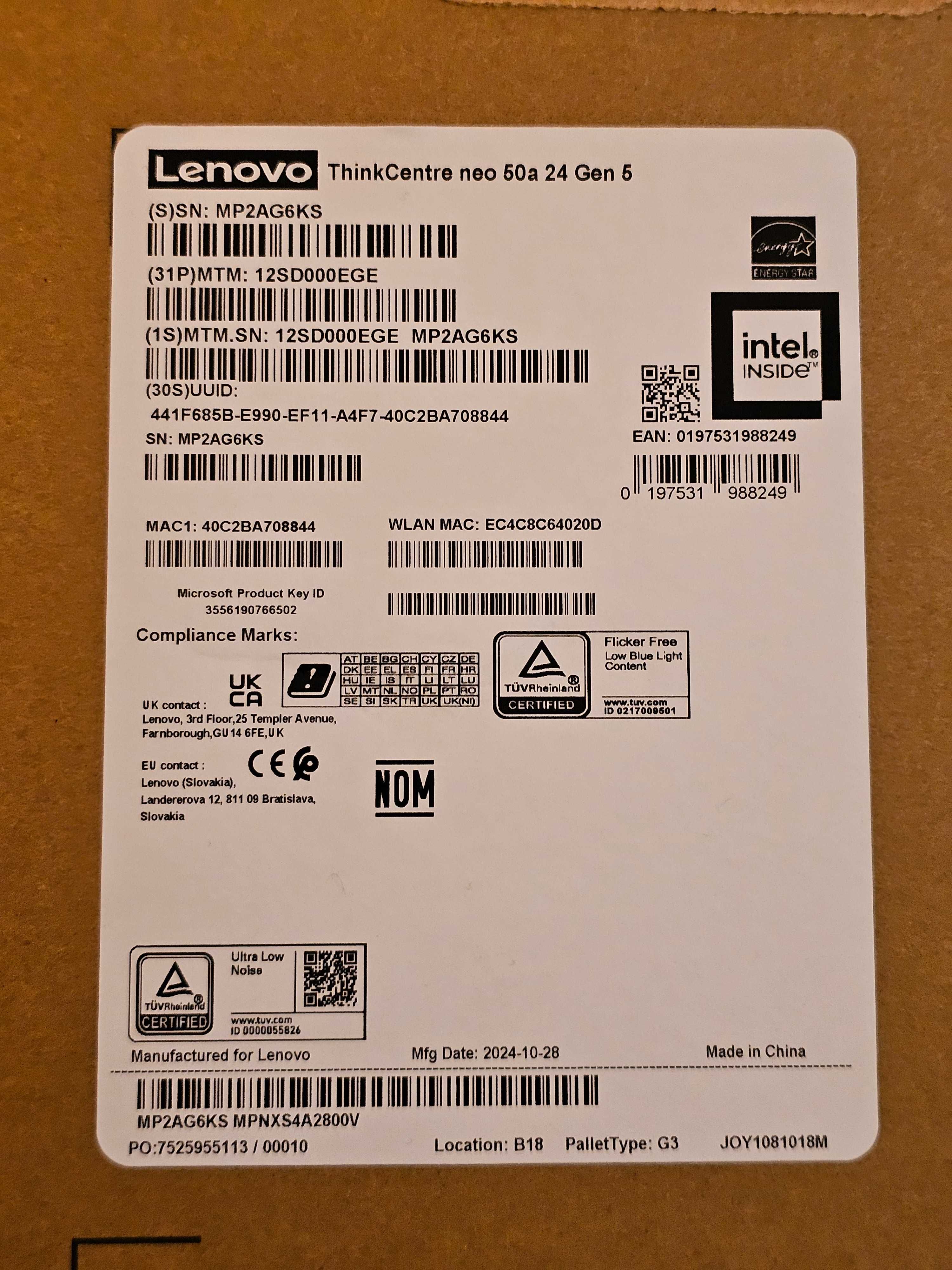 Lenovo ThinkCentre Neo 50a Gen 5 12SD -All-in-Onekompletne rozwiązanie