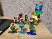 Klocki Minecraft z figurkami + 3 metalowe figurki jada