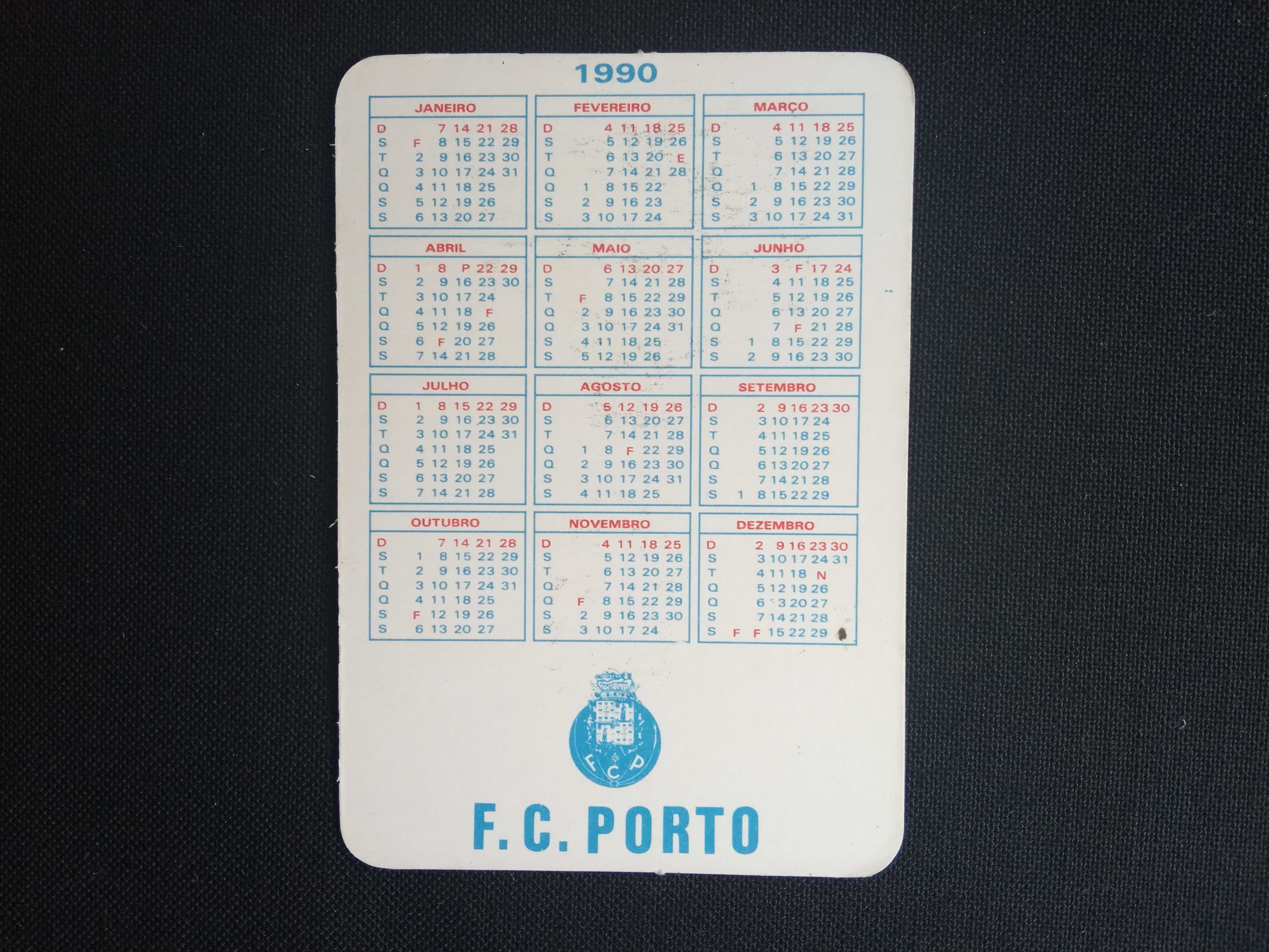 Futebol Clube do Porto - Coleção 18 calendários 1990