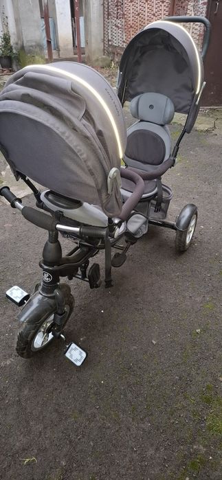 Велосипед для двійні з батьківською ручкою .