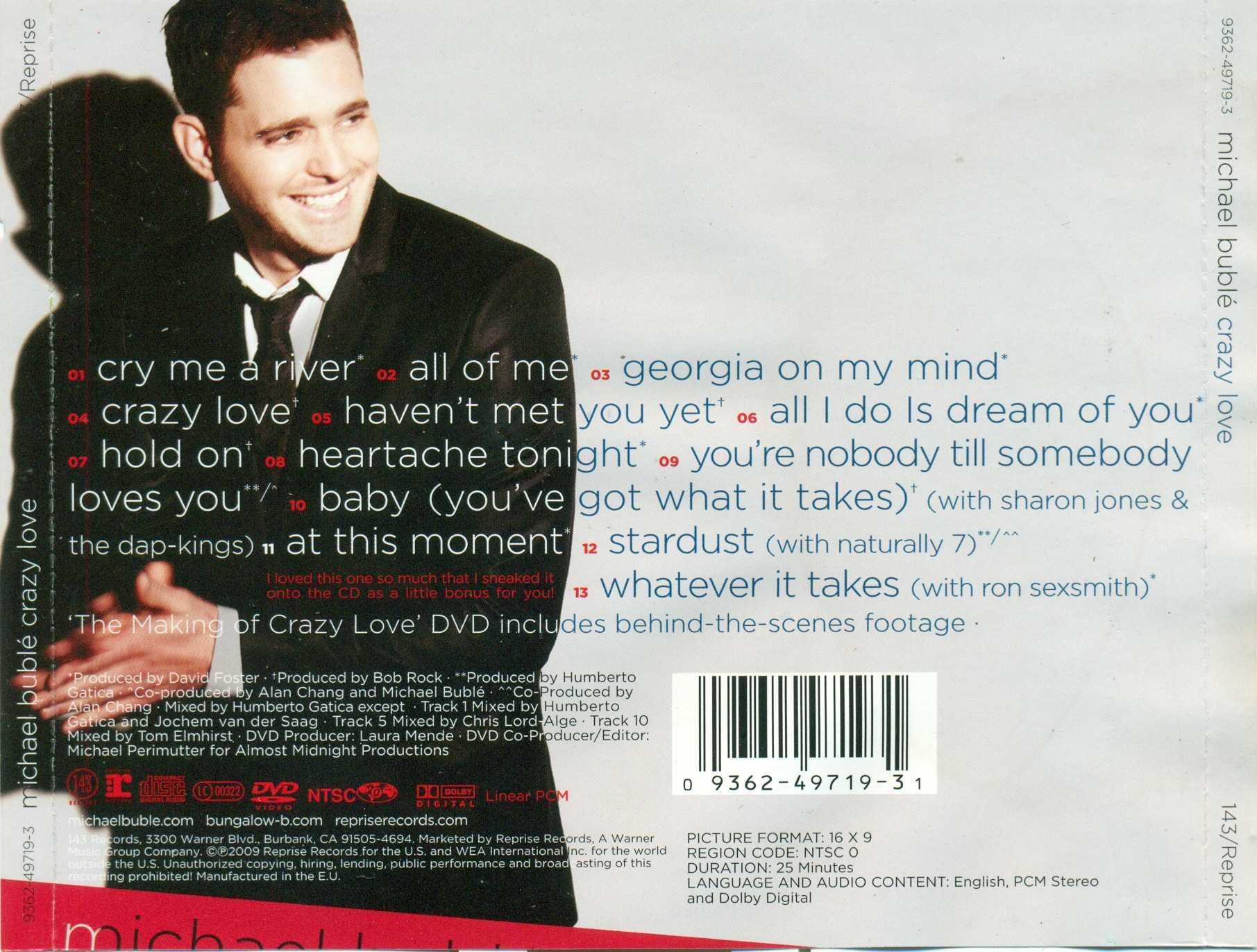 Michael Buble, Crazy Love, limited edition CD+DVD