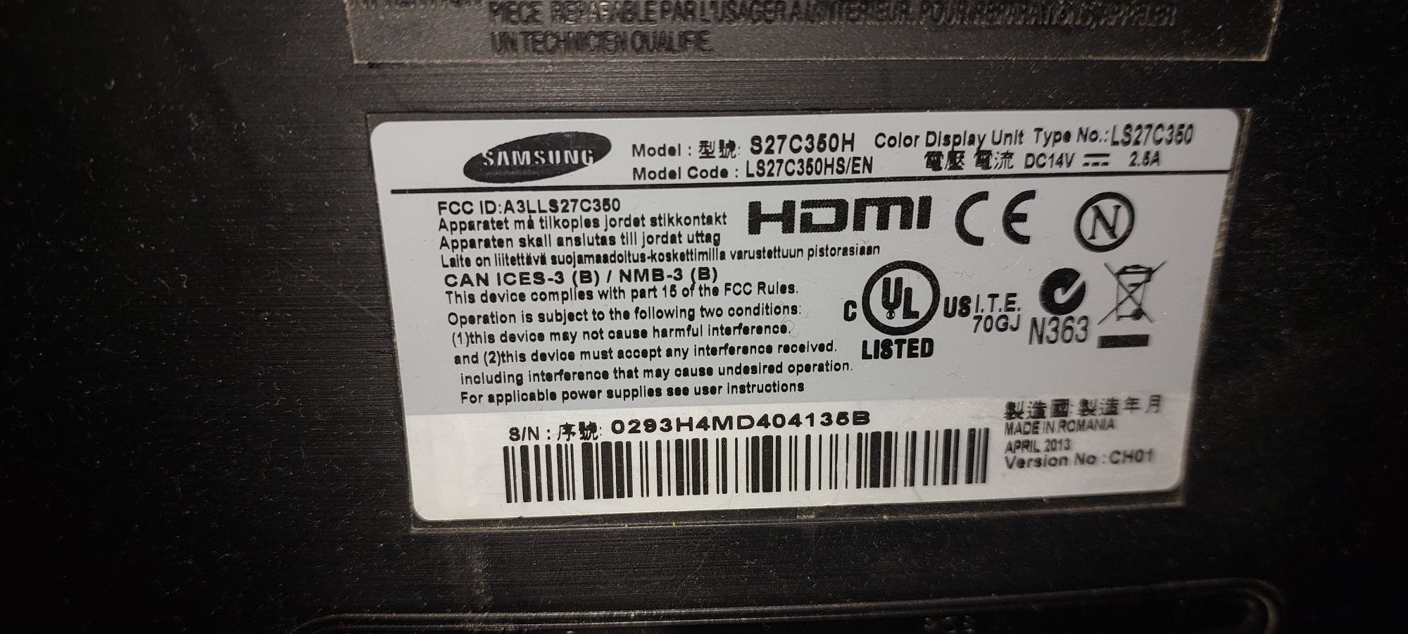 Monitor Samsung 28"