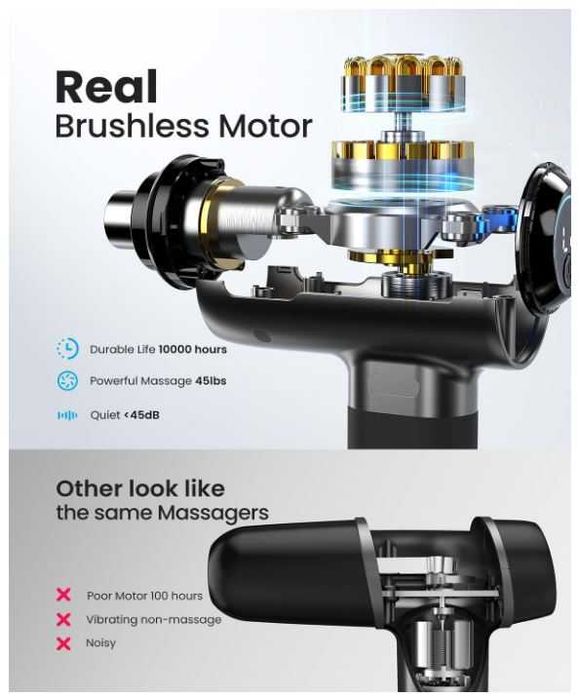 Pistolet do masażu z funkcją podgrzewania i Bluetooth RENPHO