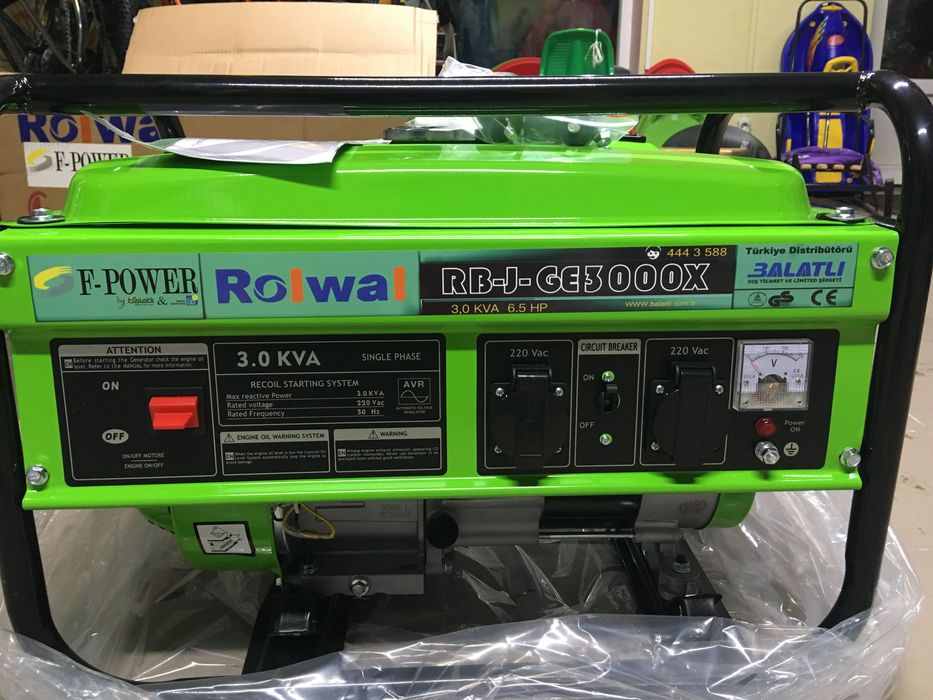 Бензиновий генератор Rolwal RB-J-GE3000X - 3,0 кВт