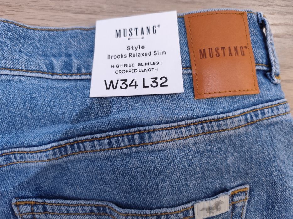 Spodnie jeansy MUSTANG Brooks Relaxed Slim dżinsy wysoki stan 34/32