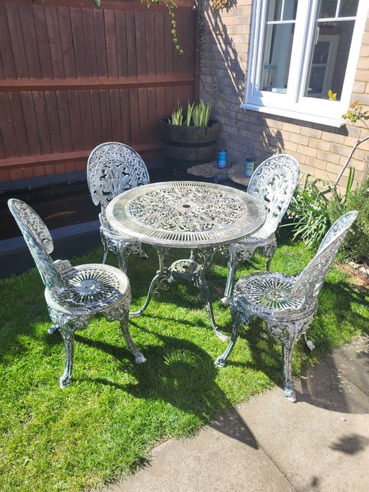 Ogrodowe meble aluminiowe stół + 4 krzesła PROMOCJA + Wysyłka