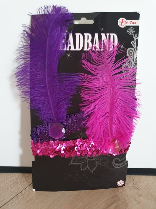 Opaski karnawałowe z piórkiem dla dziecka