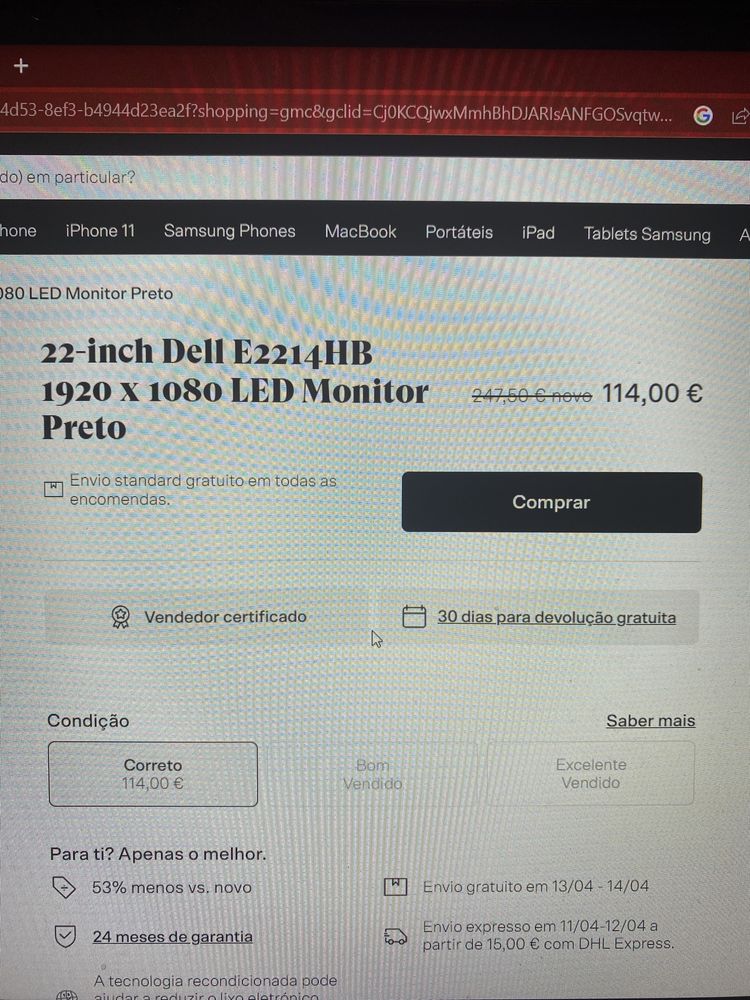 Monitor Dell Preto