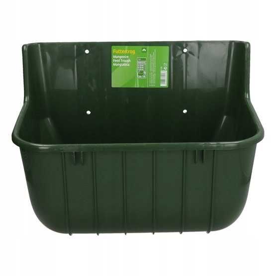 Karmidło, żłób, koryto, poidło prostokątne, oliwkowy, 15 l, Kerbl