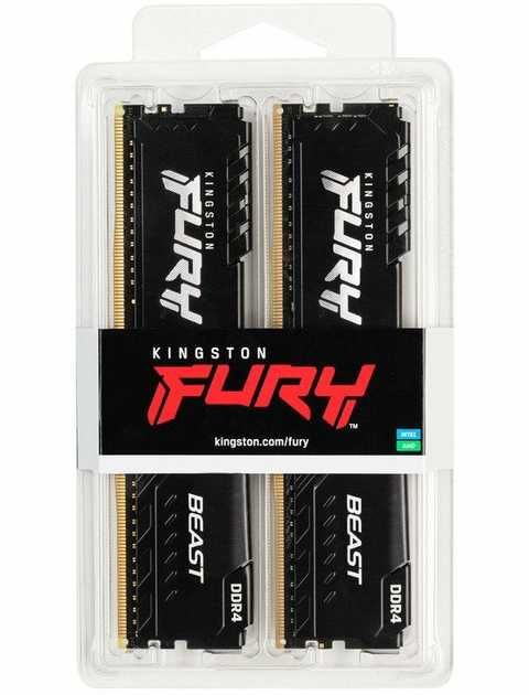 Kingston Fury Beast Black DDR4 3200 MHz (KF432C16BBK2/16)