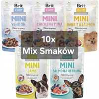 Brit Mini 10x 85g + Gratis, Mix Smaków Saszetki dla Psa Fillets Gravy