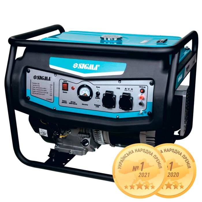 Генератор бензиновий 3.5/4.0кВт 4-х такт. ручн. запуск SIGMA 5710431