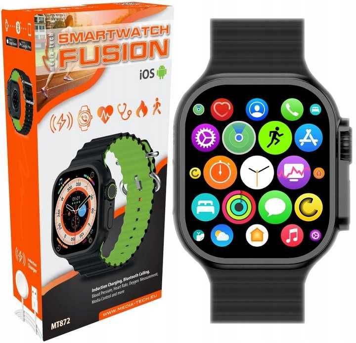 Nowy smartwatch Fusion Bluetooth  puls ciśnienie natlenienie krwi