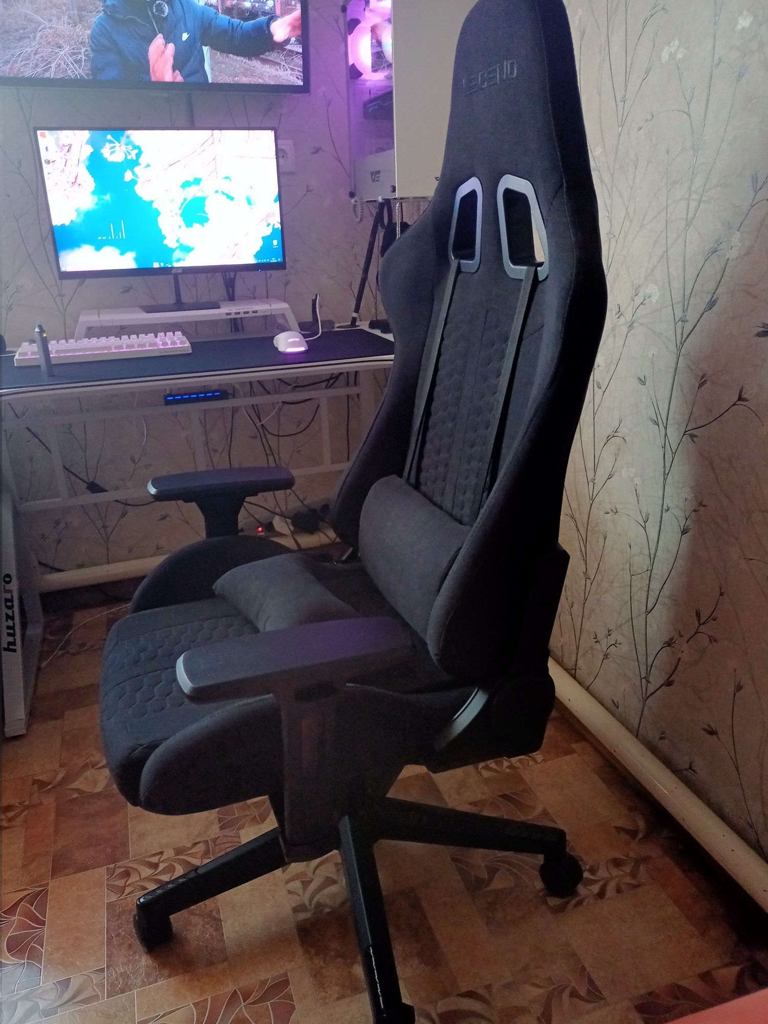 Игровое кресло NIBE черная ткань