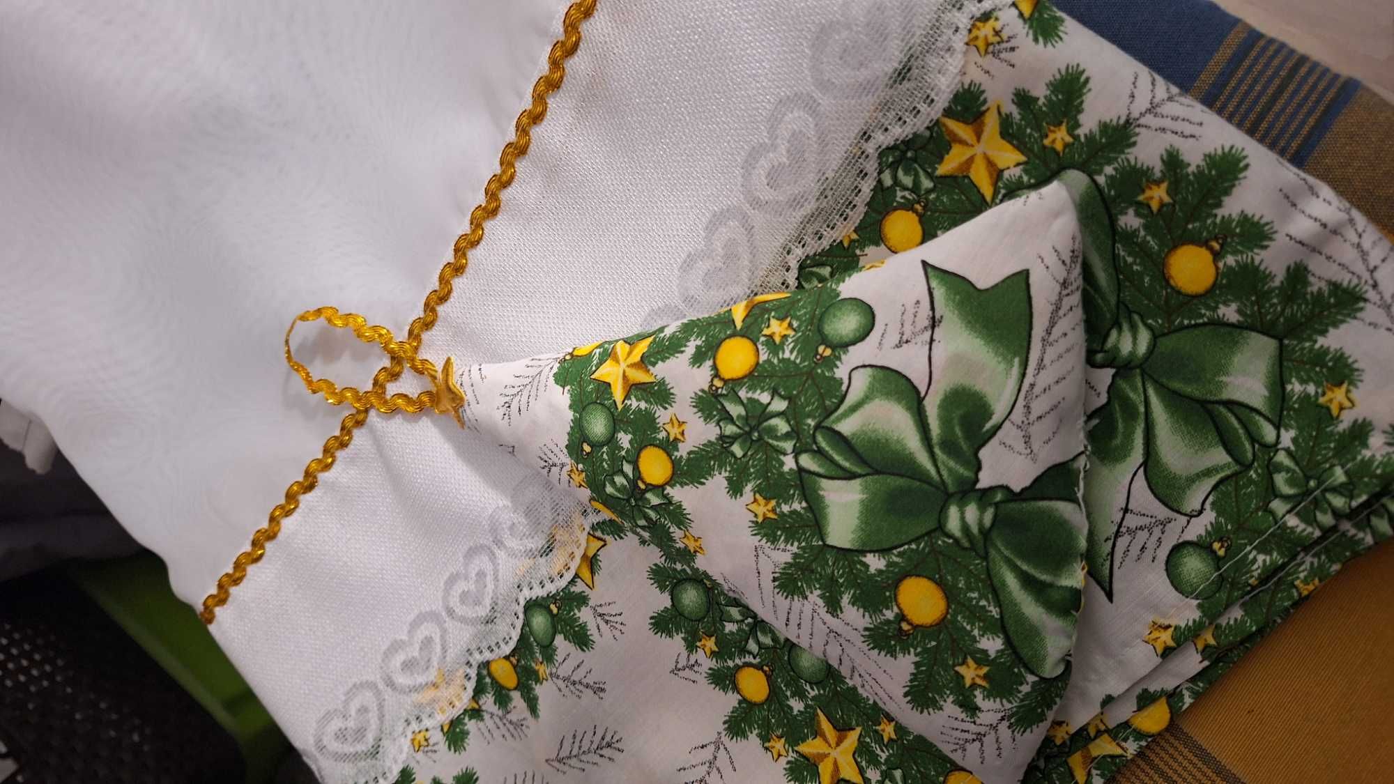 dekoracje firanka lambrekin świateczny 260/60 cm +choinka