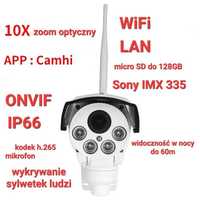 Kamera IP 5mpx 10xzoom opt.WiFi/LAN mikrofon Sony IMX335 ONVIF