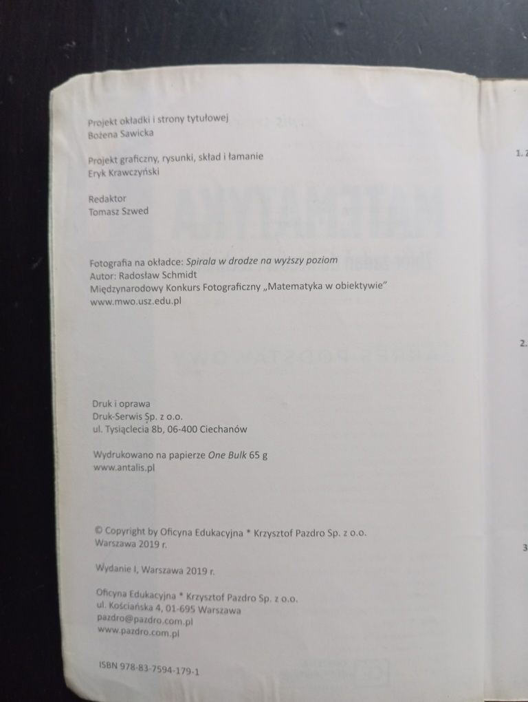 Zbiór zadań 1 Matematyka zakres podstawowy