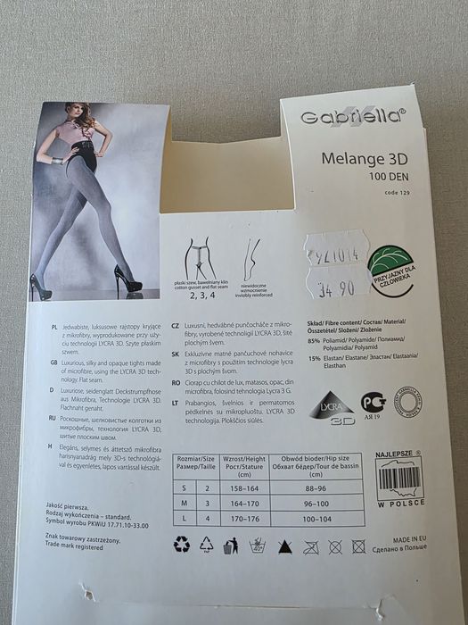 Rajstopy Gabriella 100 den