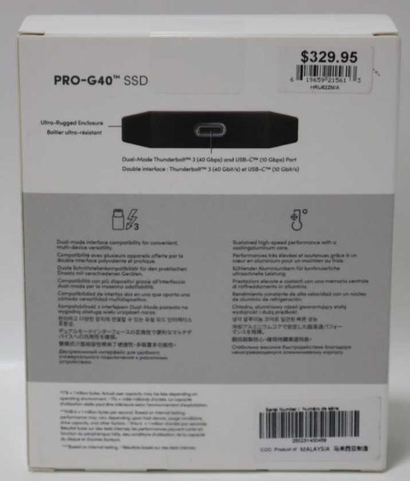 SanDisk PRO-G40 2TB USB-C Thunderbolt SSD