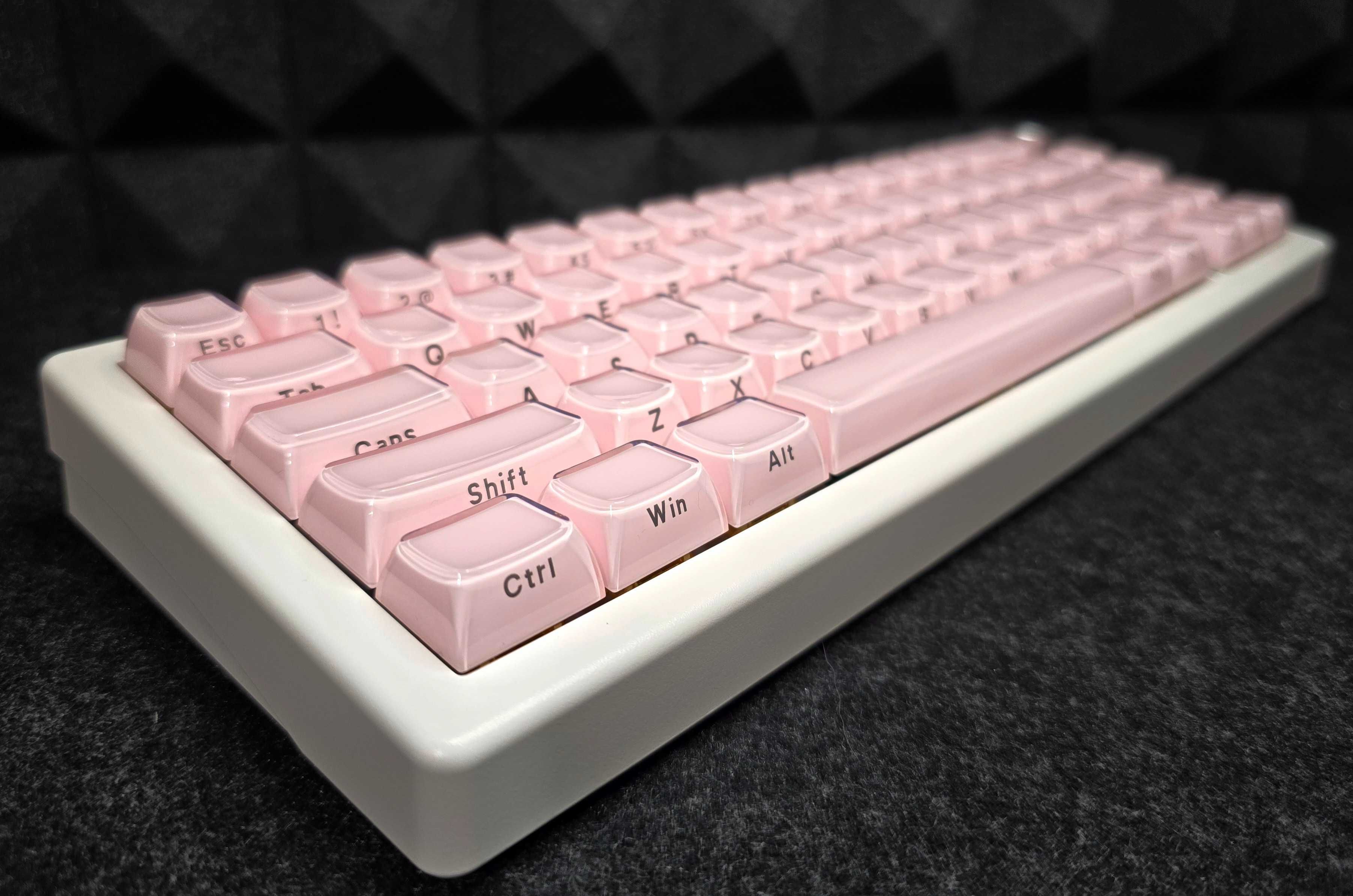 Кастомна механічна бездротова клавіатура GMK67 Akko pro Cream Yellow