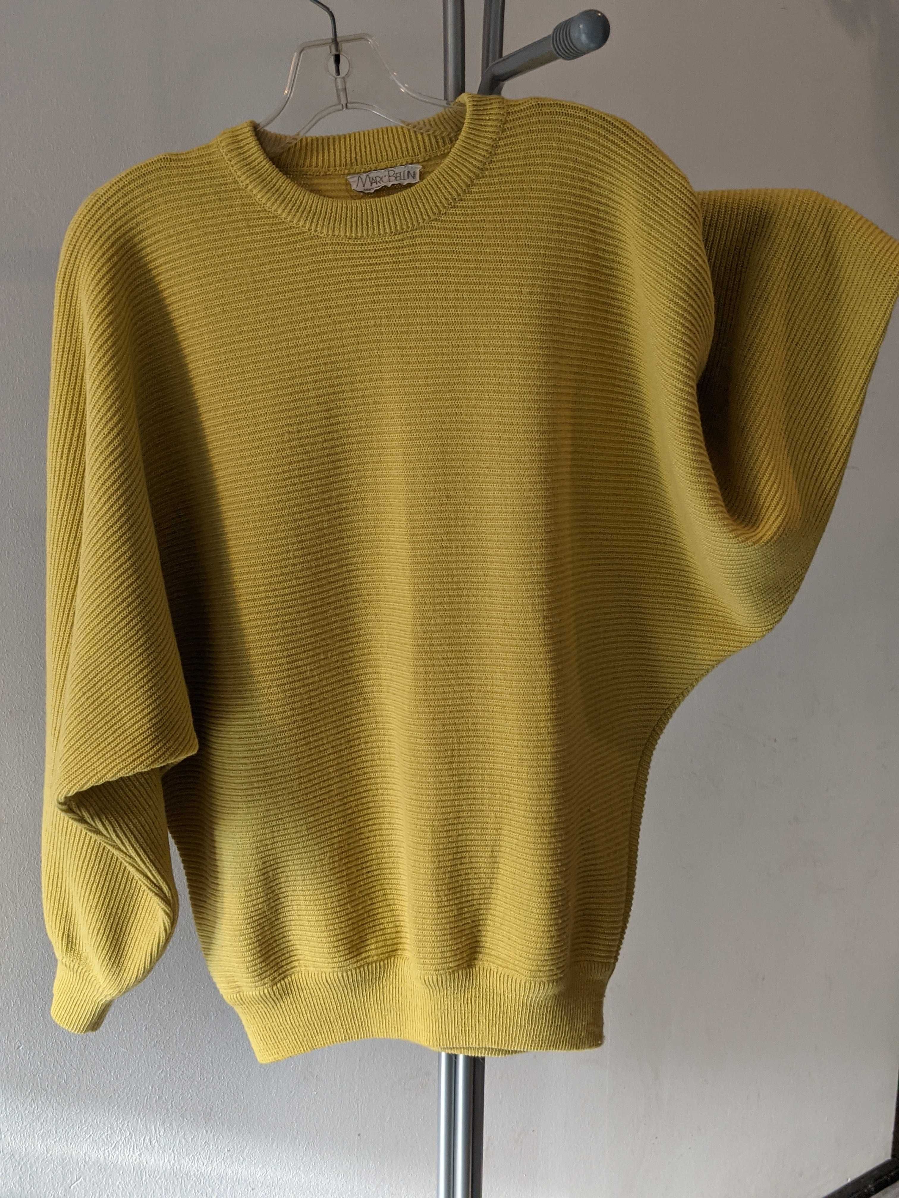Sweter kimonowy - żółty – Marc Bellini