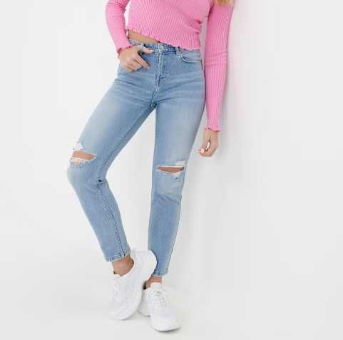 Jeansy slim mid waist,   SINSAY