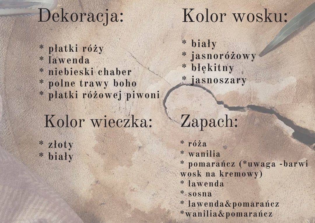 Świeczki podziękowania dla gosci komunia ślub wesele chrzest panieńsk