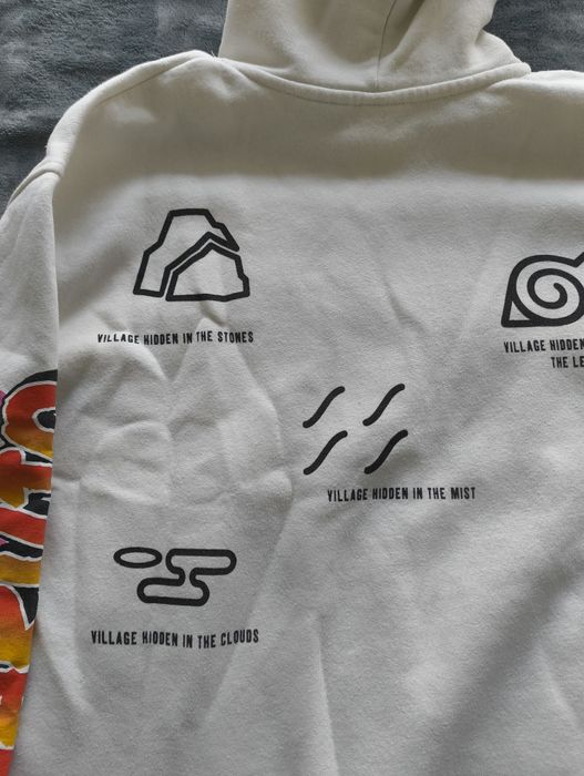 Camisola de capuz Naruto Shippuden Branca