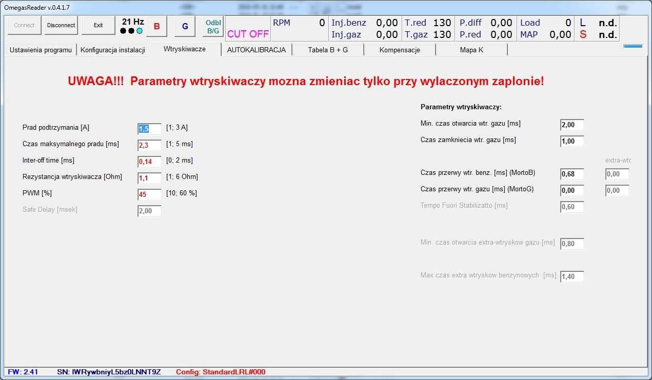 Program Omegas-Reader do Landi Renzo Omegas