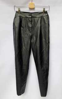 Spodnie Czarne Skórzane Eko Skóra NLY Trend XS 34