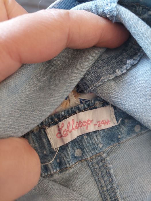 Sukienka szelki ogrodniczki dla dziewczynki lolipop 24 miesiące