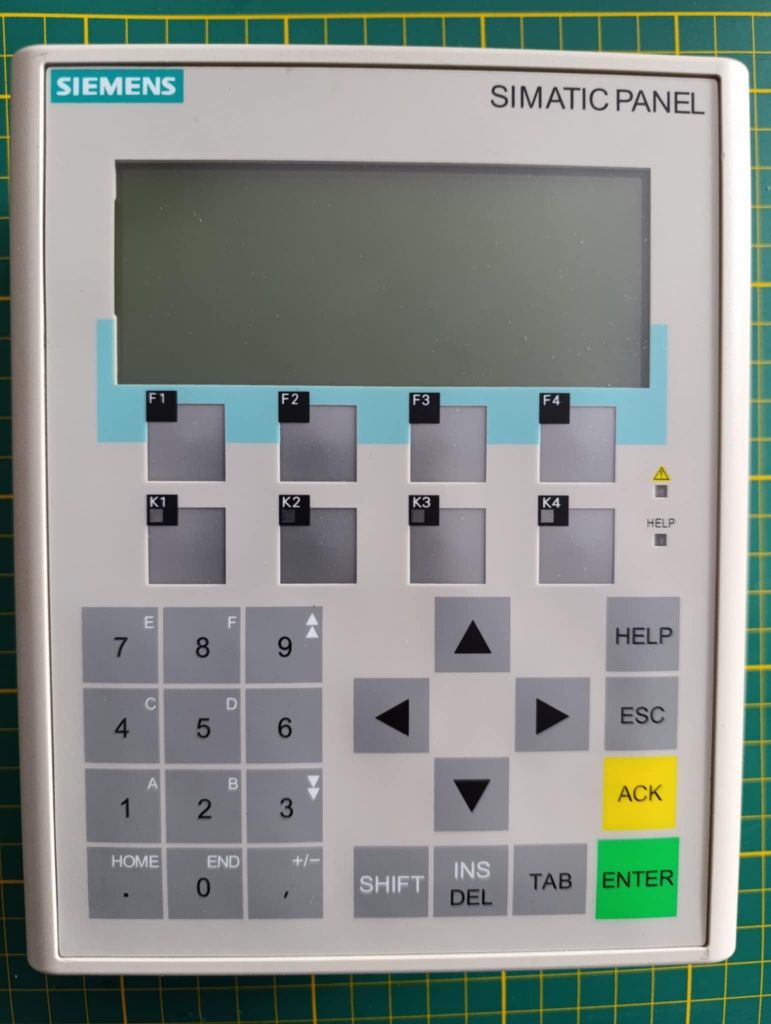 Panel operatorski Siemens OP77A, używany, sprawny.