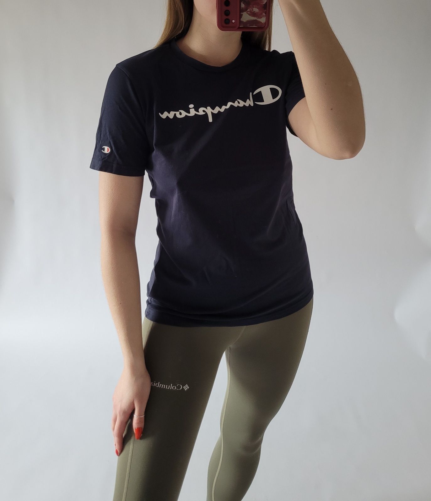 Granatowa bluzka tshirt Champion unisex XS/S 34/36