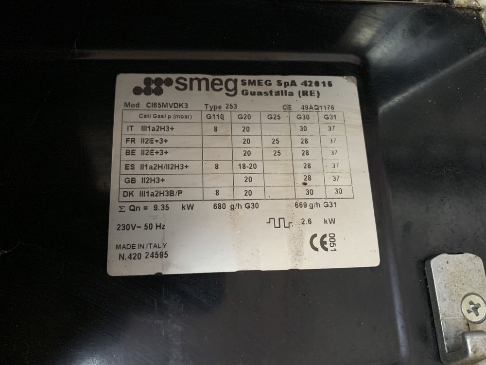 Комбінована Плита SMEG нержавійка