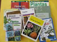 Diversos livros sobre plantas, flores e plantas medicinais