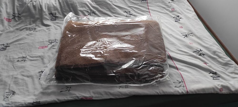 Koc wełniany camel 100x170