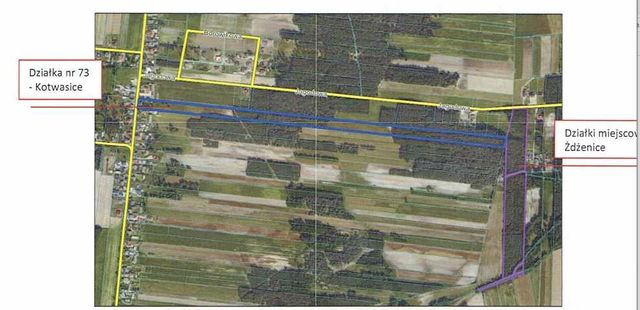 Działka rolno-leśna  Kotwasice i Żdżenice 8,62 ha gmina Malanów, Wlkp.