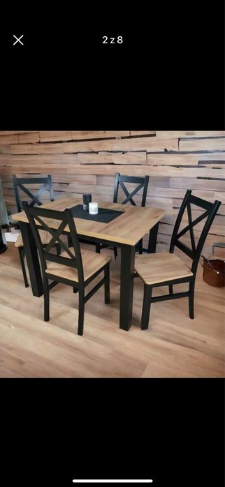 Zestaw KRZYŻAK FEMI Promocja  stół + 4 KRZESŁA