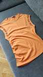TK Maxx Top bluzka koszulka nowa t-shirt pomarańczowa drapowana S