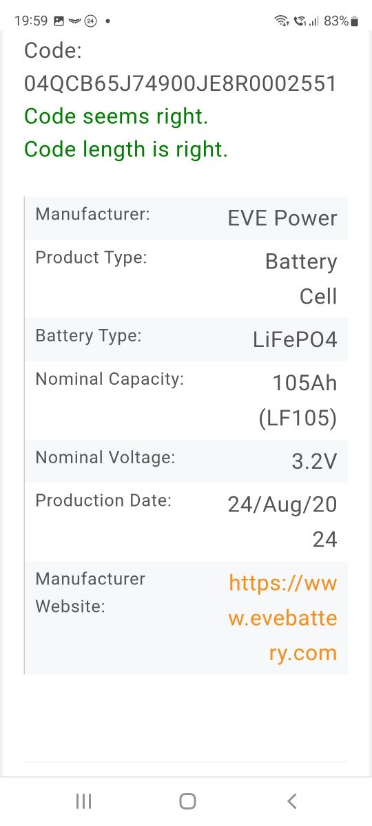 Аккумулятор 24v 110Ah (2816вт)LiFePo4