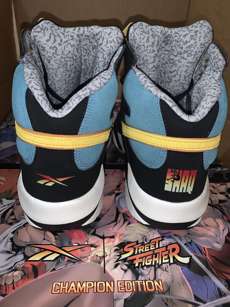 Shaq Attaq Basketball sneakers. Reebok x Street Fighter кроссовки