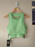 Zielony sportowy stanik top z wycięciami cardio bunny
