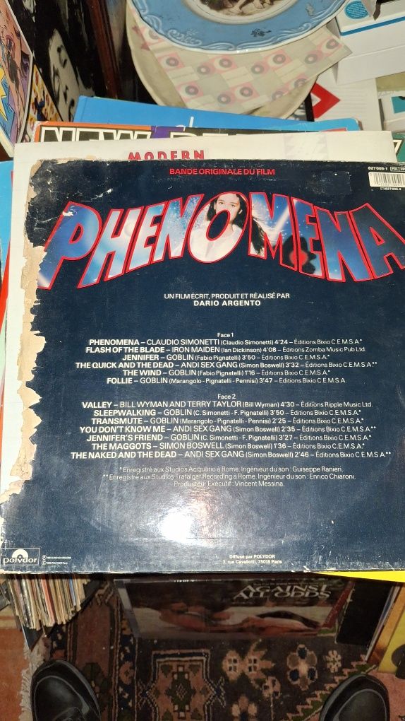 Phenomena dario argento lp iron maiden goblin raro