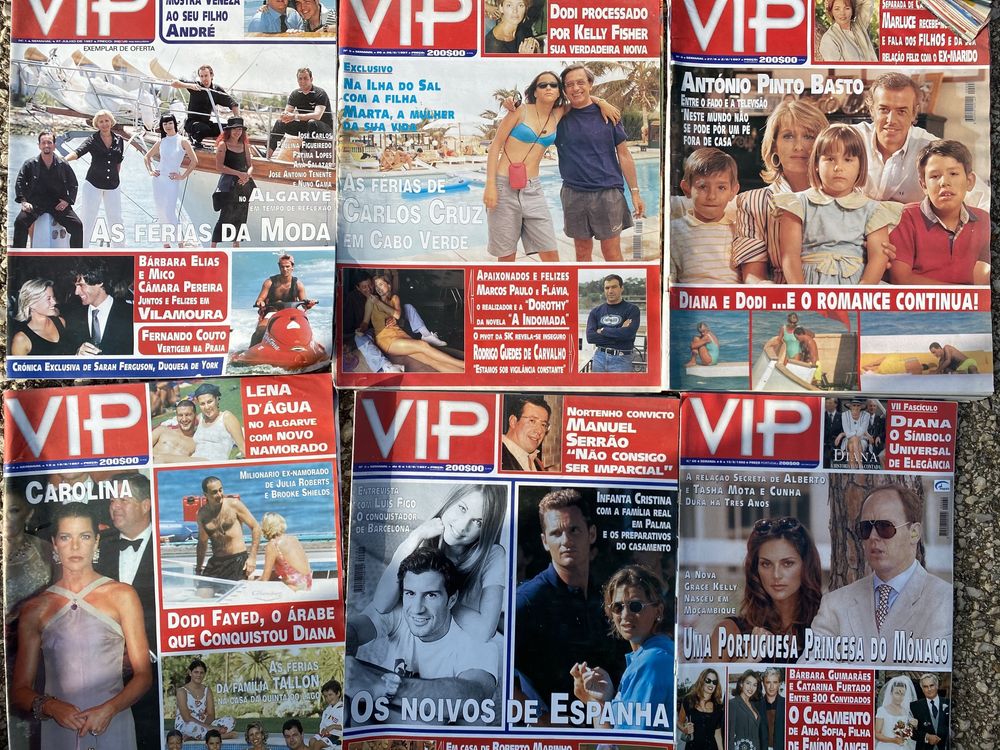 Cerca de 20 revistas Vip maioria anos 90
