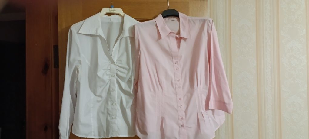 Блуза бавовняна котонова біла жіноча  сорочка