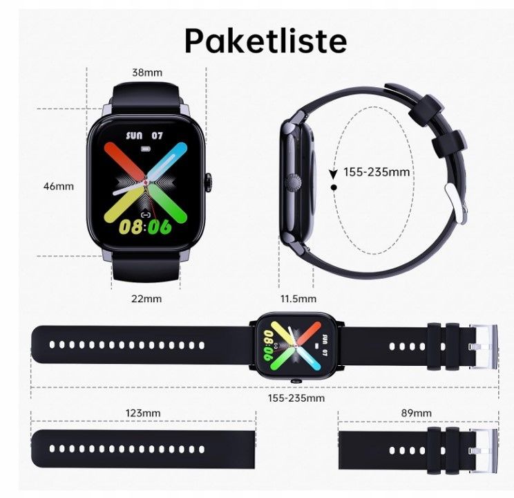 smartwatch llkboha p75 czarny jak nowy