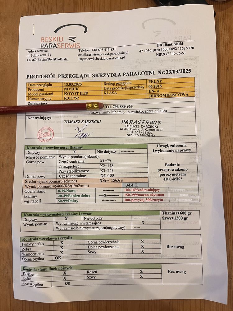 Paralotnia Niviuk Koyot 2 28 EN A