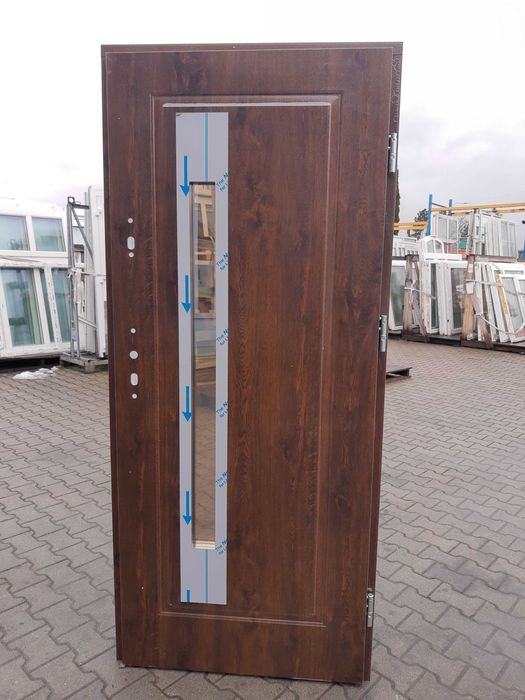 Drzwi stalowe 101x208 Orzech, Czyste powietrze