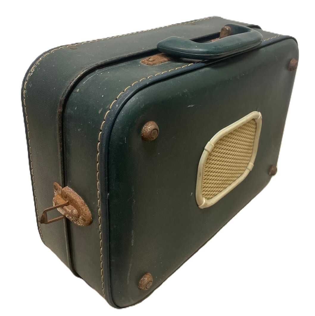 Vintage, mala de mão com Gira Discos